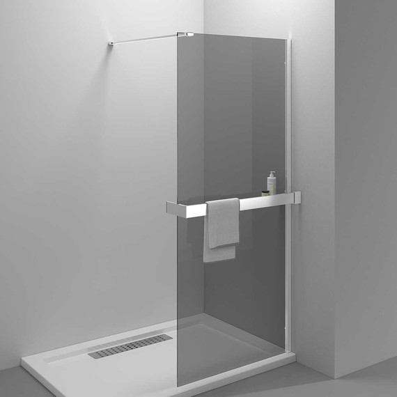 Душевая перегородка Vincea Walk in HR 100 см VSW-4HR100CG (стекло 8 мм) с кронштейном в комплекте, хром/тонированное - фото 