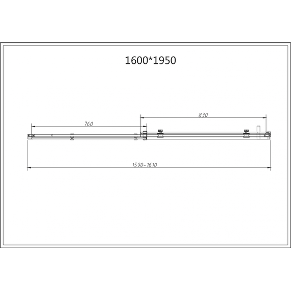 Душевое ограждение Vincea Como-N 160x100 см VSR-4CN1016CLB (стекло 8 мм) чёрный/прозрачное - фото 7
