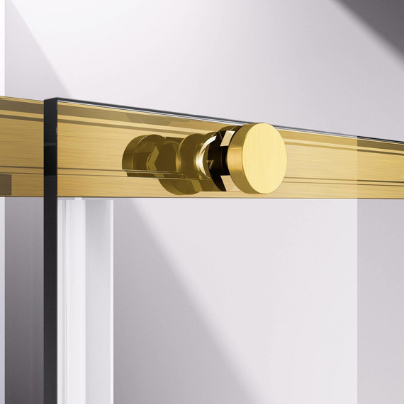 Душевое ограждение Vincea Slim-N 140x90 см VSR-4SN9014CLG, брашированное золото/прозрачное - фото 4