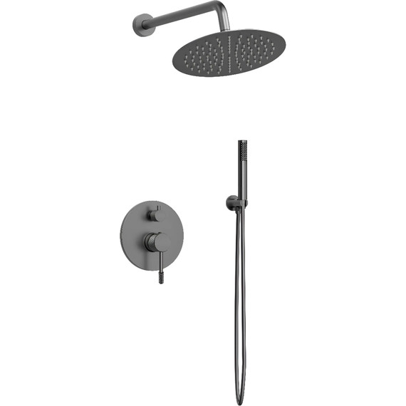 Душевая система для душа Vincea Desire VSFW-1D1GM, вороненая сталь - фото 2