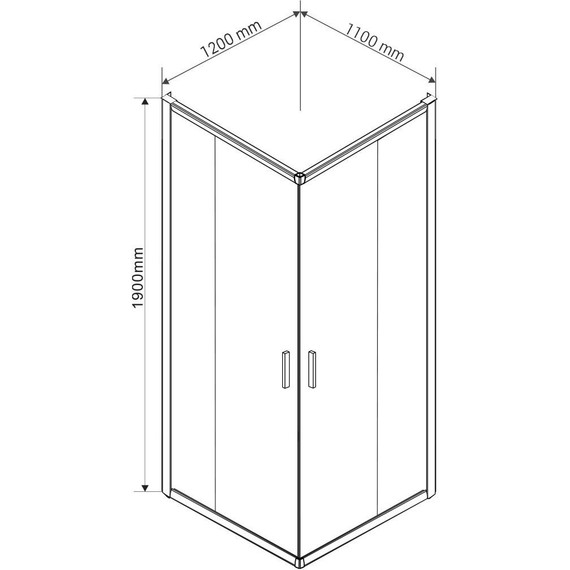 Душевое ограждение Vincea Garda 120x110 см VSS-1G1112CH, хром/матовое - фото 10