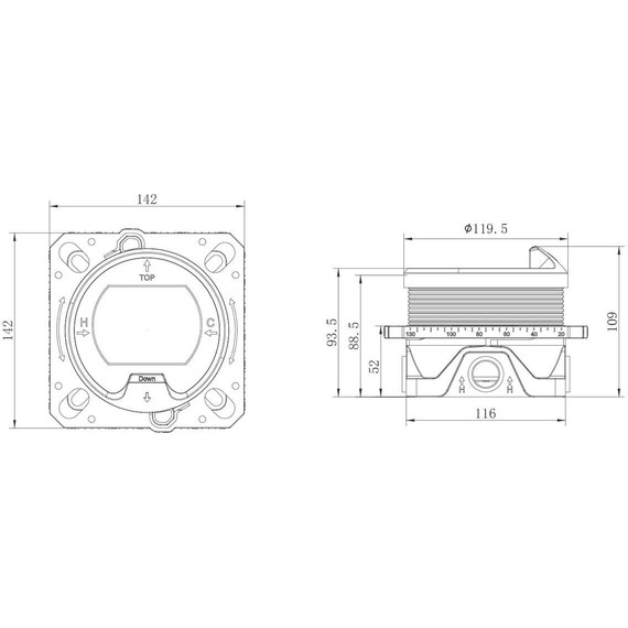 Душевая система для душа с термостатом Vincea Inspire VSFW-3I22MT2GM, вороненая сталь - фото 22