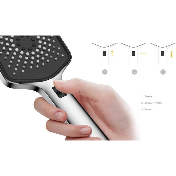 Душевая система для душа с термостатом Vincea Inspire VSFW-3I21MT4GM, вороненая сталь - фото 7