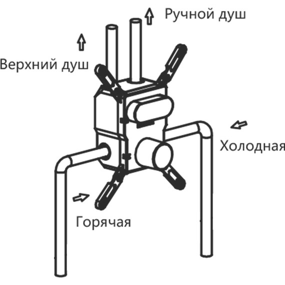 Смеситель для душа Vincea VSCV-421GM (со скрытой частью) вороненная сталь - фото 7