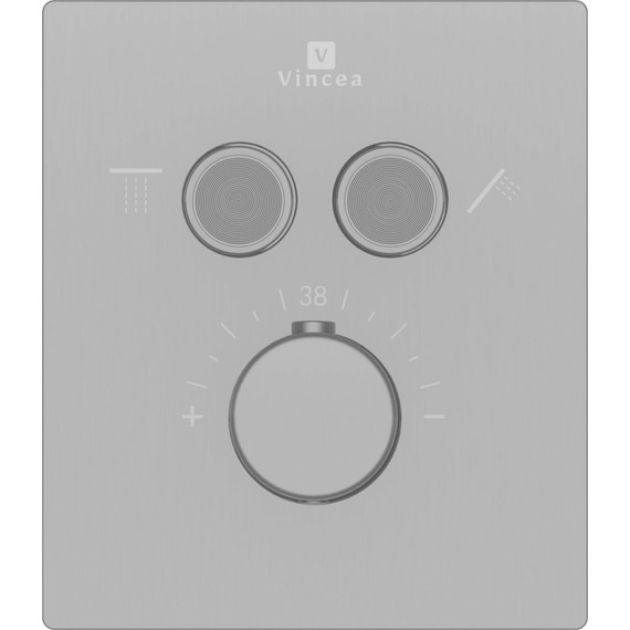 Душевая система для душа с термостатом Vincea VSFW-321MT1RGM, вороненая сталь - фото 6