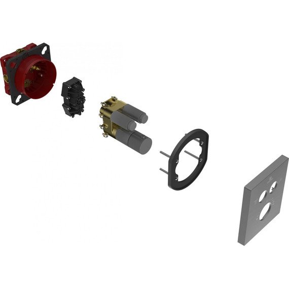 Смеситель для душа с термостатом Vincea VSCV-321T-MGM (со скрытой частью) вороненная сталь - фото 2