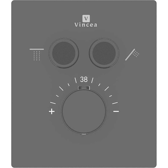 Смеситель для душа с термостатом Vincea VSCV-321T-MMB (со скрытой частью) матовый черный - фото 5