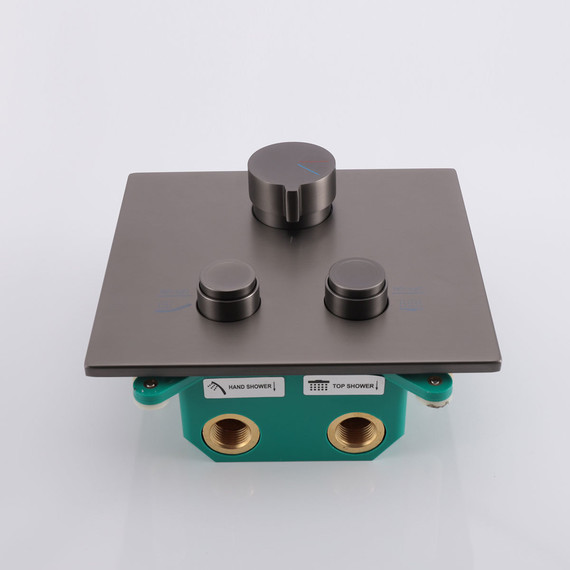 Смеситель для душа Vincea VSCV-421GM (со скрытой частью) вороненная сталь - фото 2