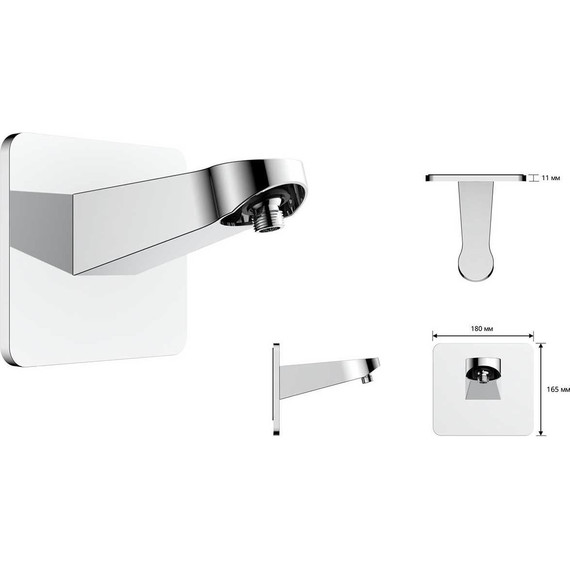 Верхний душ Vincea 300x300 мм VSHD-3I3CCH - фото 5