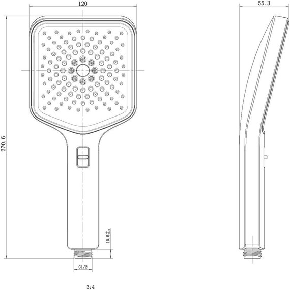 Ручной душ со шлангом Vincea VSHN-3I4HMB, черный матовый - фото 5