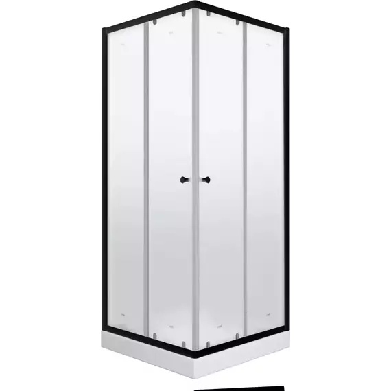 Душевое ограждение Parly 80х80 см ZFQ81B, чёрный/матовое - фото 2
