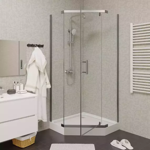 Душевое ограждение Parly 90х90 см ZPE911TE, хром/прозрачное - фото 2
