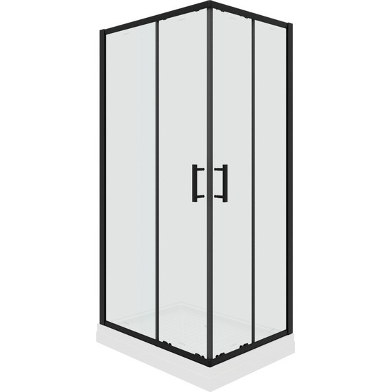 Душевое ограждение Parly 120х80 см ZQ121B, чёрный/тонированное - фото 4