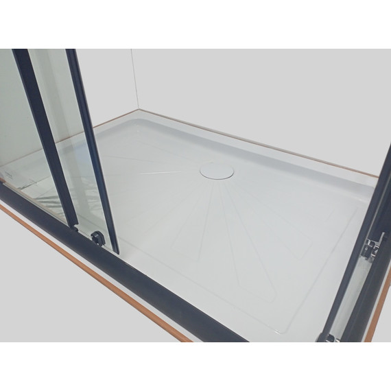 Душевое ограждение Parly 120х80 см ZQ121B, чёрный/тонированное - фото 6