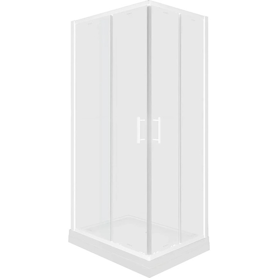 Душевое ограждение Parly 120х80 см ZQ121F, белый/матовое - фото 2