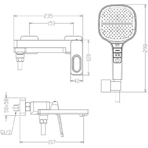 Смеситель для ванны Raglo R51.30, хром - фото 2