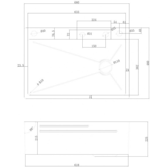 Кухонная мойка Abber Wasser Kreis AF2194NG, никель, Цвет производителя: никель - фото 4