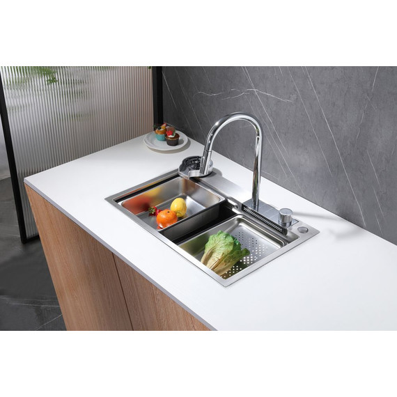 Кухонная мойка Abber Wasser Kreis AF2194, Цвет производителя: хром - фото 2