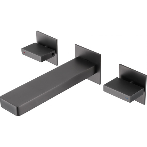 Смеситель для раковины настенный Abber Daheim AF82122NG (со скрытой частью) никель, Цвет производителя: никель - фото 