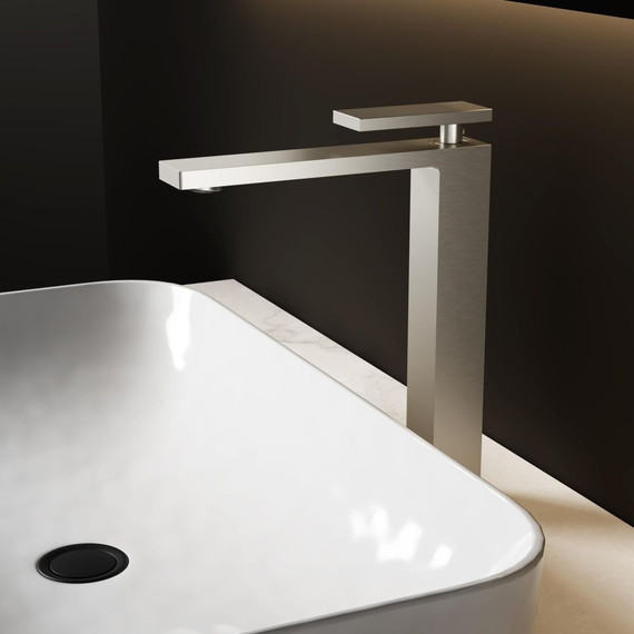 Смеситель для раковины высокий Vincea Dice VBF-2DS2BN, сатин - фото 2