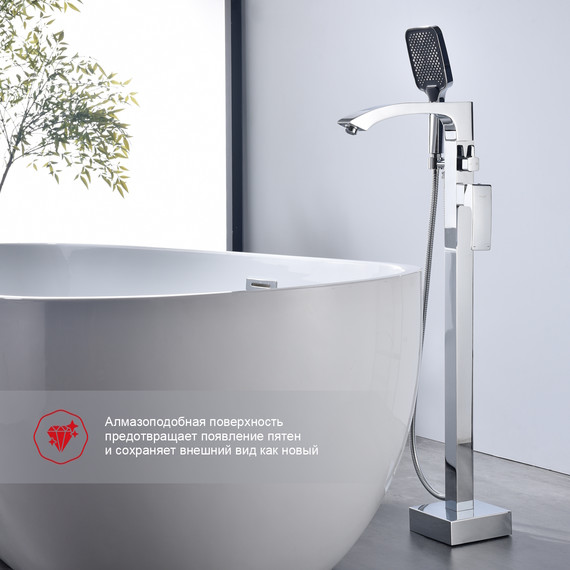 Смеситель для ванны напольный Raglo R01.33, хром - фото 4