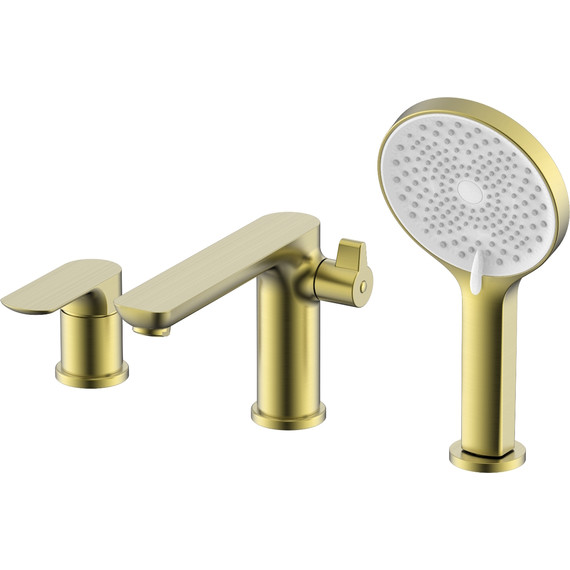 Смеситель на борт ванны Raglo R03.31.03, сатин золотой - фото 