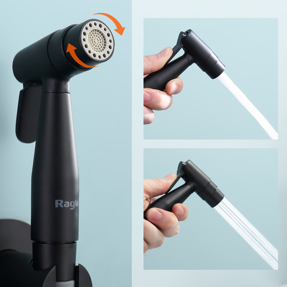 Набор для гигиенического душа Raglo R20.52.06 (со скрытой частью) чёрный - фото 6