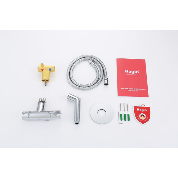 Набор для гигиенического душа с термостатом Raglo R23.56 (со скрытой частью) хром - фото 11