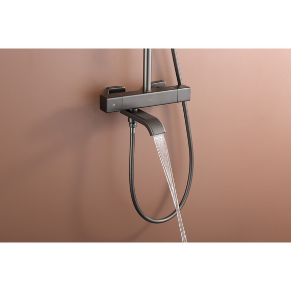 Душевая система с термостатом Raglo R22.26.09, графит - фото 15