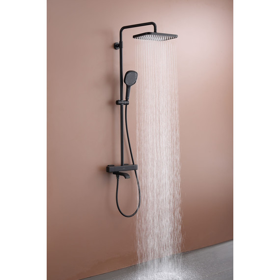 Душевая система с термостатом Raglo R22.26.06, чёрный - фото 4