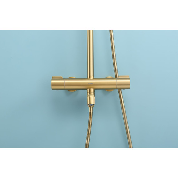 Душевая система с термостатом Raglo R20.26.03, сатин золотой - фото 7