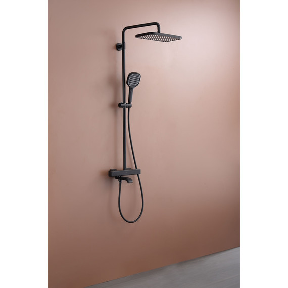 Душевая система с термостатом Raglo R22.26.06, чёрный - фото 3