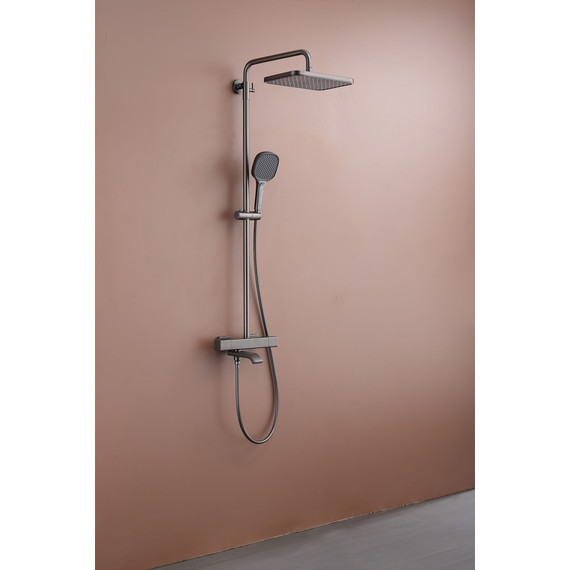 Душевая система с термостатом Raglo R22.26.09, графит - фото 4