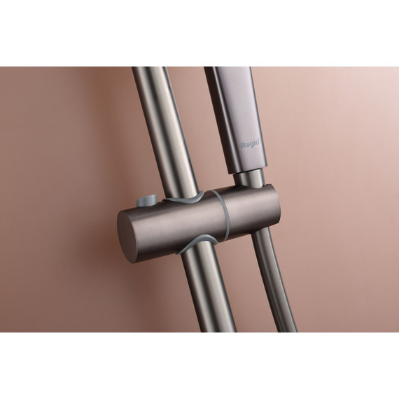 Душевая система с термостатом Raglo R22.26.09, графит - фото 13