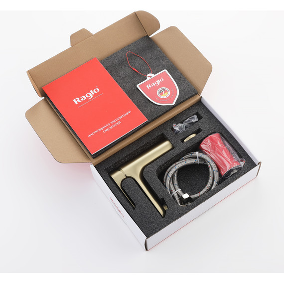 Смеситель для раковины Raglo R03.10.03, золотой сатин - фото 11