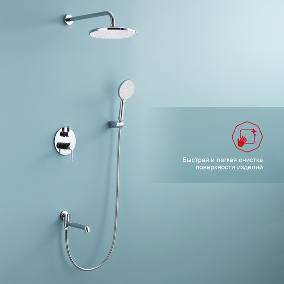 Душевая система встраиваемая Raglo R20.27 (со скрытой частью) хром - фото 3