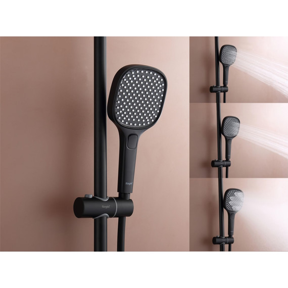 Душевая система с термостатом Raglo R22.26.06, чёрный - фото 14