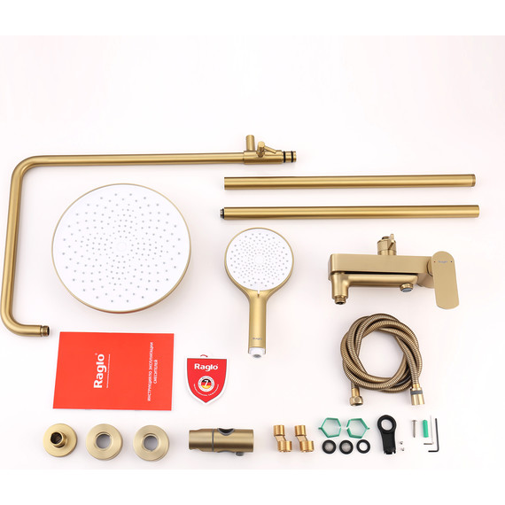 Душевая система Raglo R03.24.03, сатин золотой - фото 11