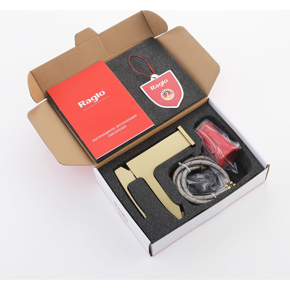 Смеситель для раковины Raglo R01.10.03, золотой сатин - фото 11