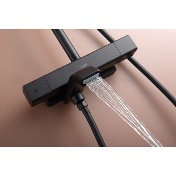 Душевая система с термостатом Raglo R22.26.06, чёрный - фото 12