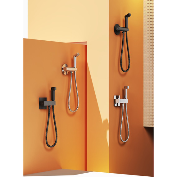 Набор для гигиенического душа с термостатом Raglo R23.56.06 (со скрытой частью) чёрный - фото 11