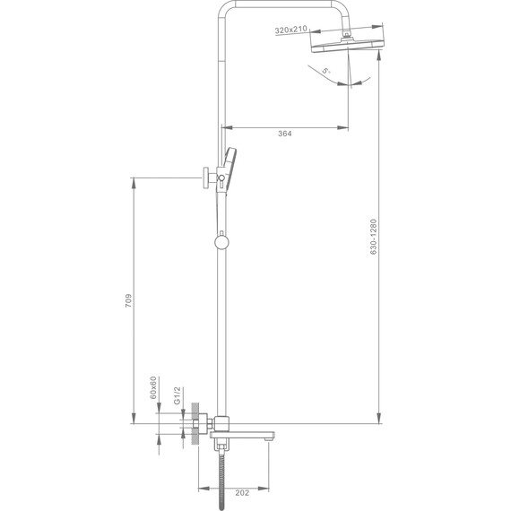 Душевая система Raglo R30.24, хром - фото 2