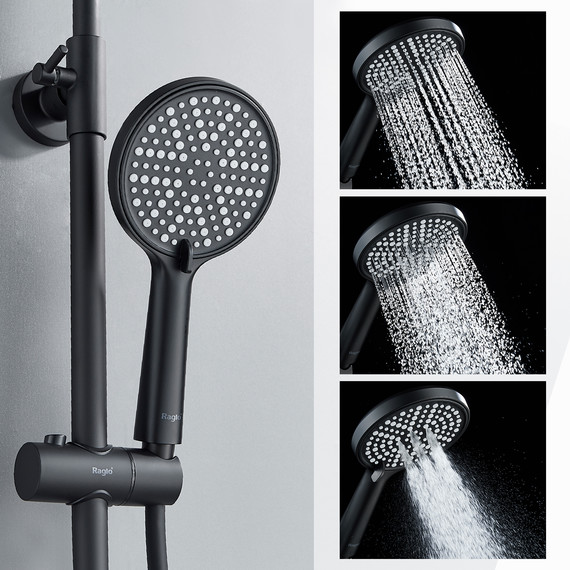 Душевая система Raglo R31.24.06, чёрный - фото 9