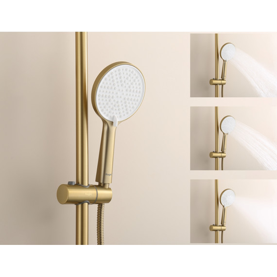 Душевая система Raglo R20.24.03, сатин золотой - фото 11