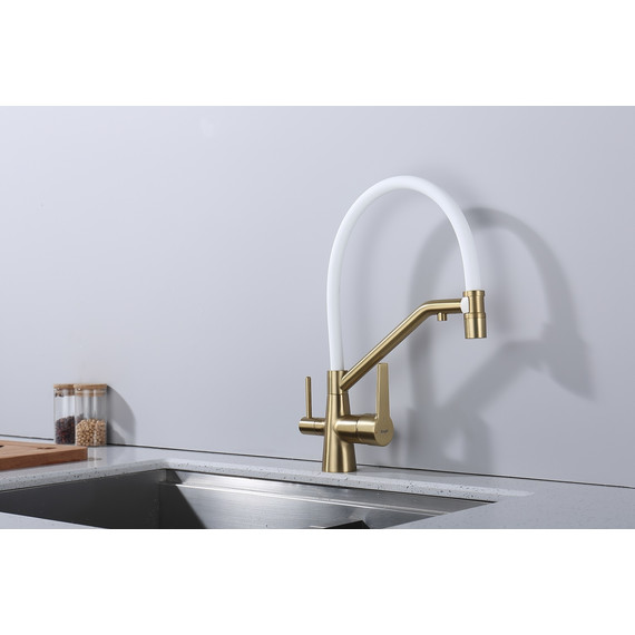 Смеситель для кухни Raglo R80.62.03, золотой сатин - фото 12