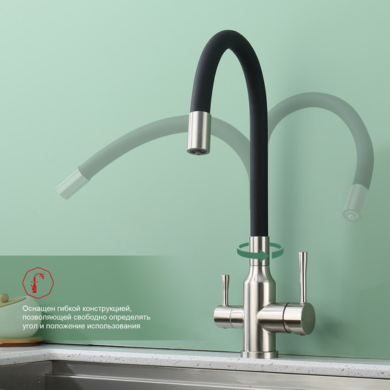 Смеситель для кухни Raglo R81.64.05, сатин - фото 7