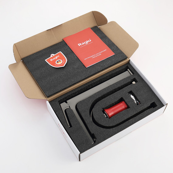 Смеситель для раковины высокий Raglo R51.15.09, графит - фото 9