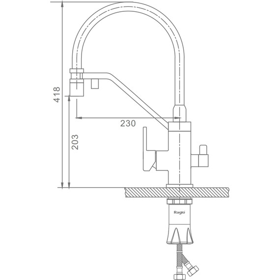 Смеситель для кухни Raglo R85.62.09, графит - фото 2