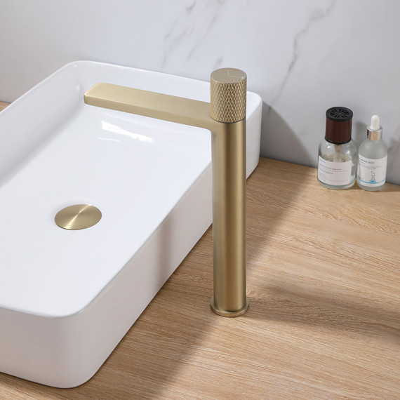 Смеситель для раковины высокий Abber Rund AF8711G, золото матовый, Цвет производителя: золото матовое - фото 2