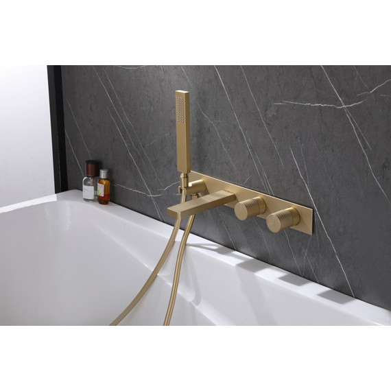 Смеситель для ванны Abber Rund AF8730G, золото матовый, Цвет производителя: золото матовое - фото 3